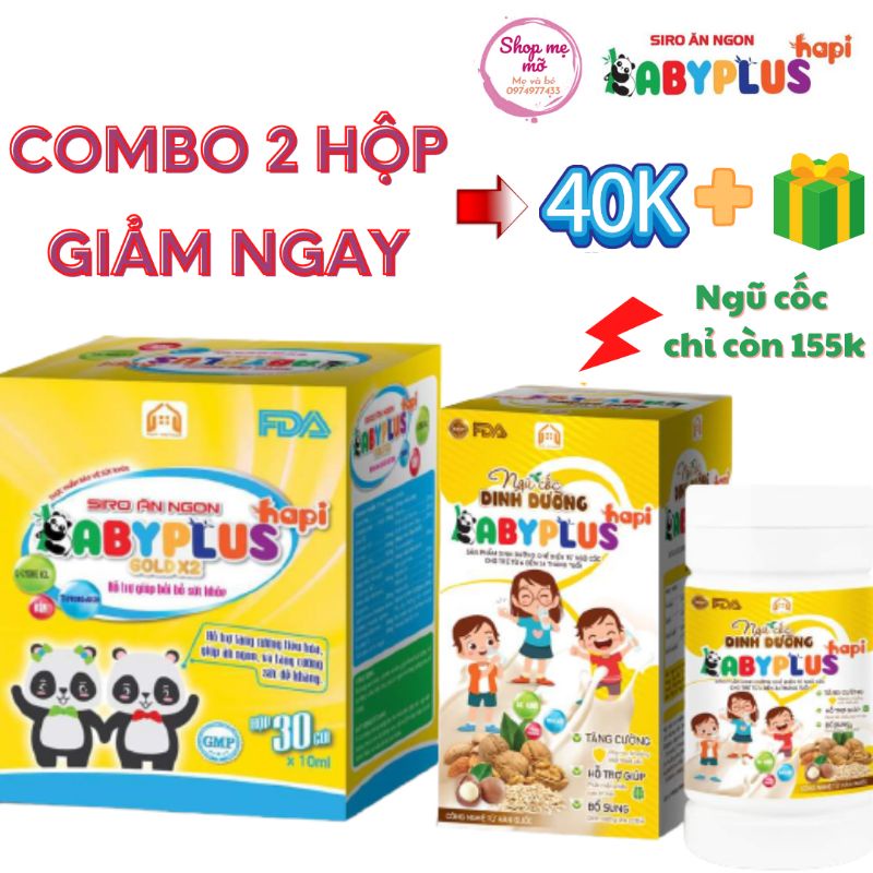 COMBO SIRO ĂN NGON + NGŨ CỐC BABYPLUS [ HẾT BIẾNG ĂN - TĂNG CÂN VƯỢT TRỘI]