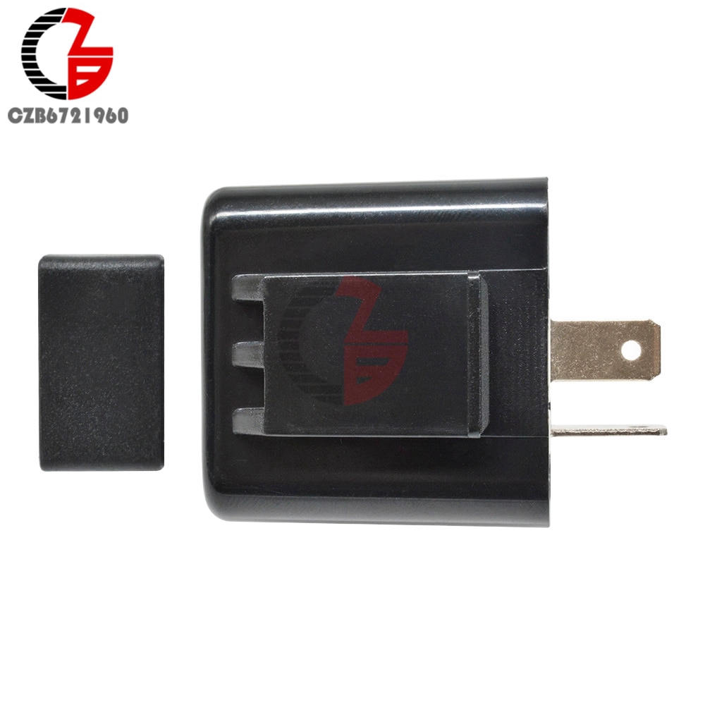 12V 2 Pin Adjustable Frequency LED Flashing Relay Turn Signal Blinker Indicator FM Flasher Relay for Car Motorcycle Motorbike | BigBuy360 - bigbuy360.vn