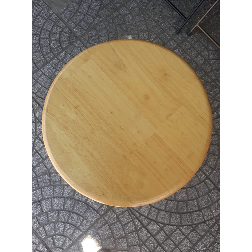 Ghế đôn gỗ mặt tròn cao 70cm - Lê Tâm Furniture