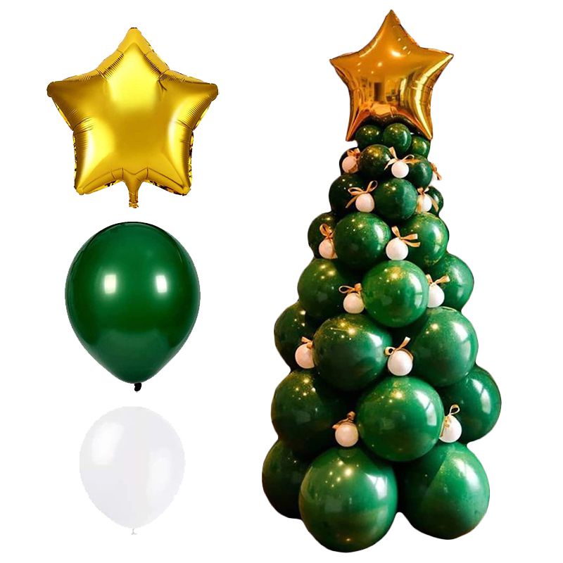 【Ready Stock！！！ 】Christmas Tree Decorations Balloons Diy Party New Year For Home Toy Set