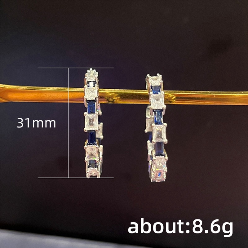 Bông Tai Tròn Đính Đá Sang Trọng Cho Nữ