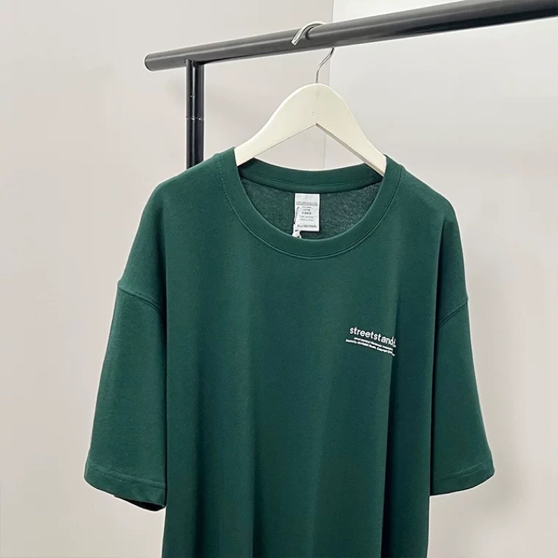 Áo phông 3158, áo thun tay lỡ form rộng chất cotton studio1996 in chữ street