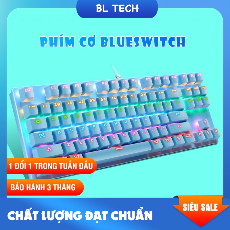 GIÁ SIÊU RẺ Bàn phím cơ K550 gaming đèn LED nhiều chế độ cực đỉnh blueswitch chất lượng chính hãng