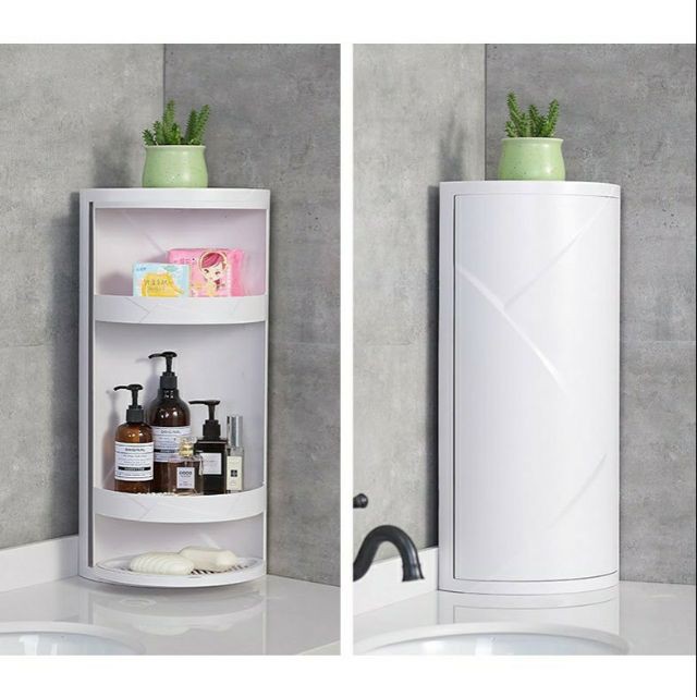 Kệ nhà tắm 3 tầng xoay 360 độ thông minh