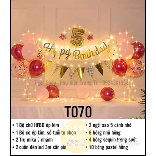Sét bóng sinh nhật cho bé,cho bạn( kèm sẵn đèn led pin)