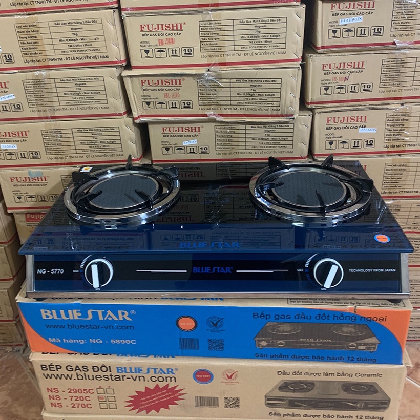 Bếp gas hồng ngoại BLUESTAR NG-5770C, 2 vòng lửa có đầu hâm