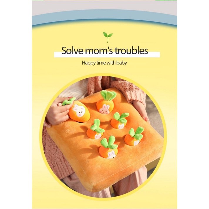 Cà Rốt / Dâu Tây / Cây Nấm Nhồi Bông Đồ Chơi Tương Tác Cho Bé