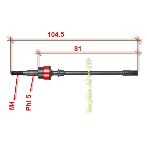 Trục láp bánh xe 1/10 SCX10