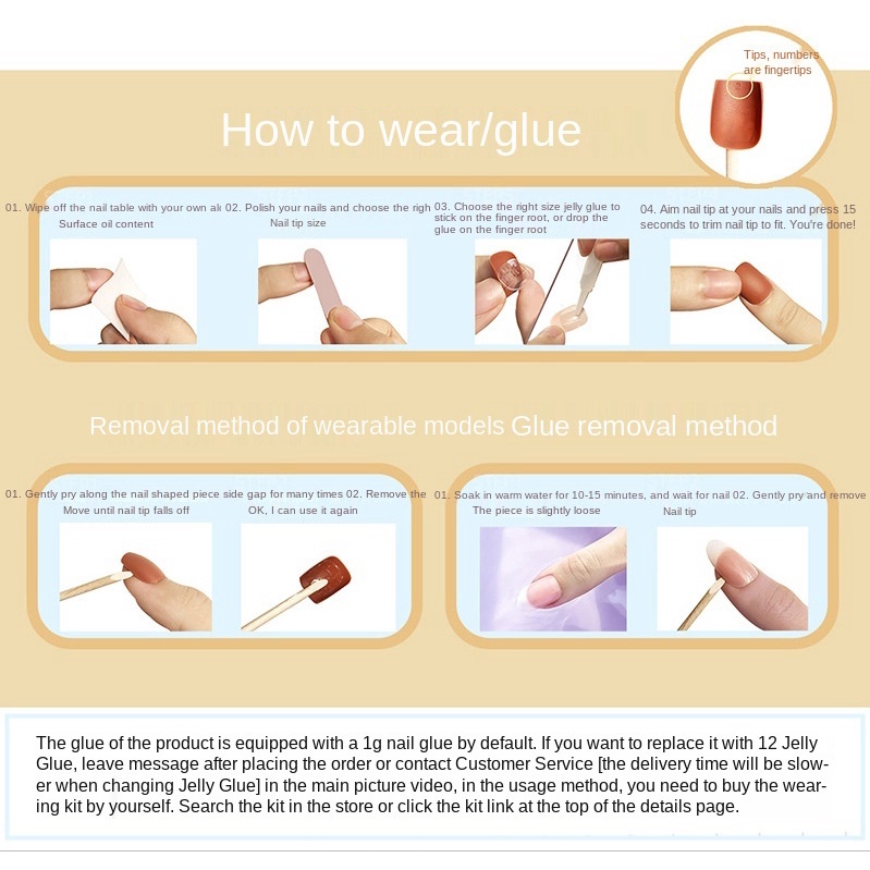 Bộ 24 móng tay giả ngắn/dài thời trang