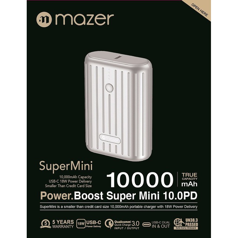 Pin sạc dự phòng Mazer Power.Boost Supper Mini 10.0PD - 10.000mAh [PHÂN PHỐI CHÍNH HÃNG, BẢO HÀNH 5 NĂM]