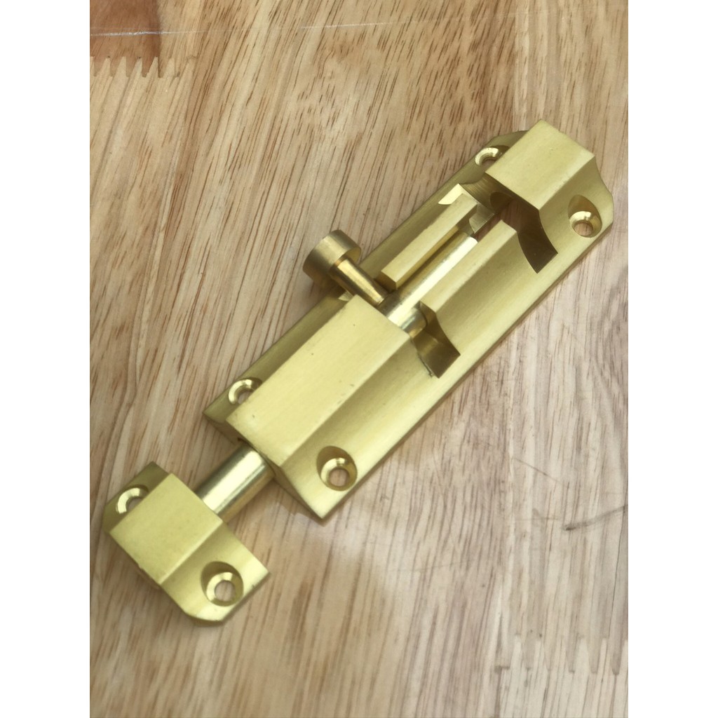 Chốt cửa bằng đồng thau dài 10cm, chốt cổng bằng đồng - thang