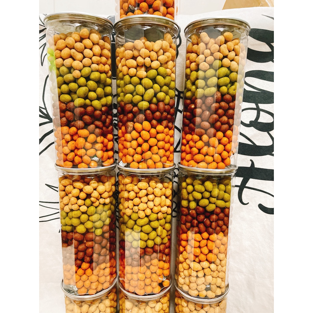 Đậu phộng da cá Mix 4 vị thơm giòn, lon pet 550g, MamiFood