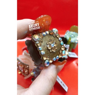 [Xịn] Kẹp tóc 3 răng đá cao cấp Marcely