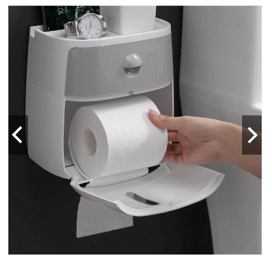 Hộp đựng giấy vệ sinh E C O C O cao cấp 2 tầng - đa năng, sang trọng, tiện dụng
