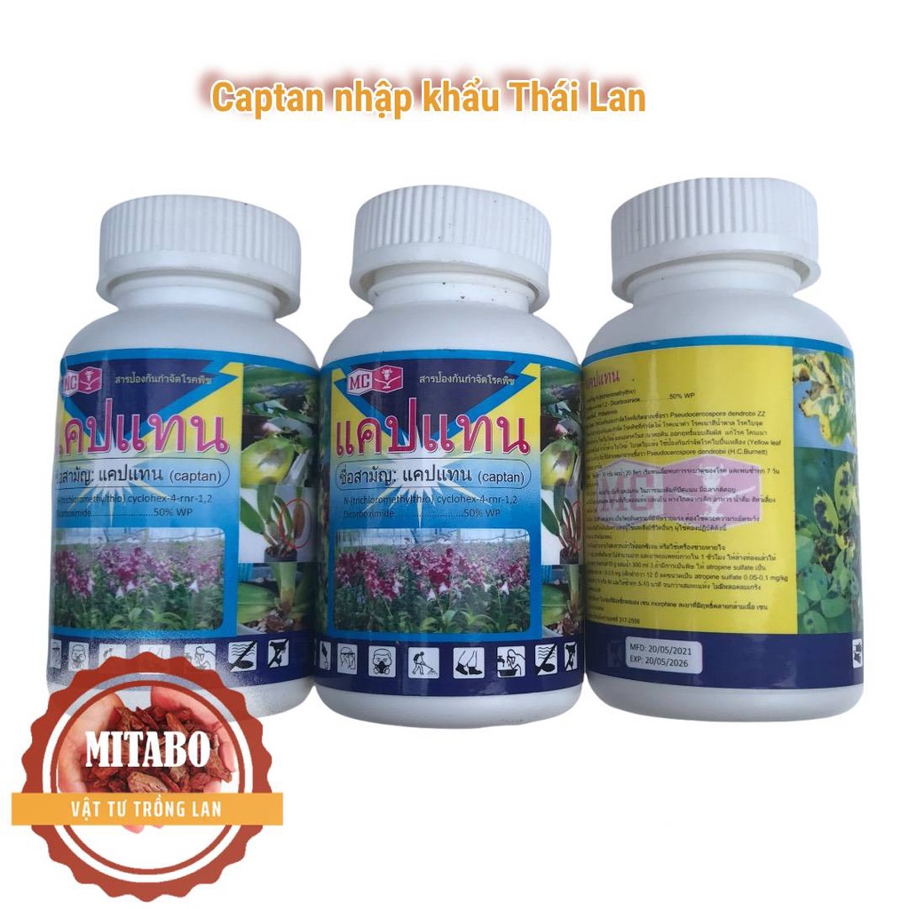 Thối nhũn nhập khẩu từ Thái loại trừ đốm lá phấn trắng vàng lá cho hoa lan hoa hồng cây kiểng 50g Mitabo