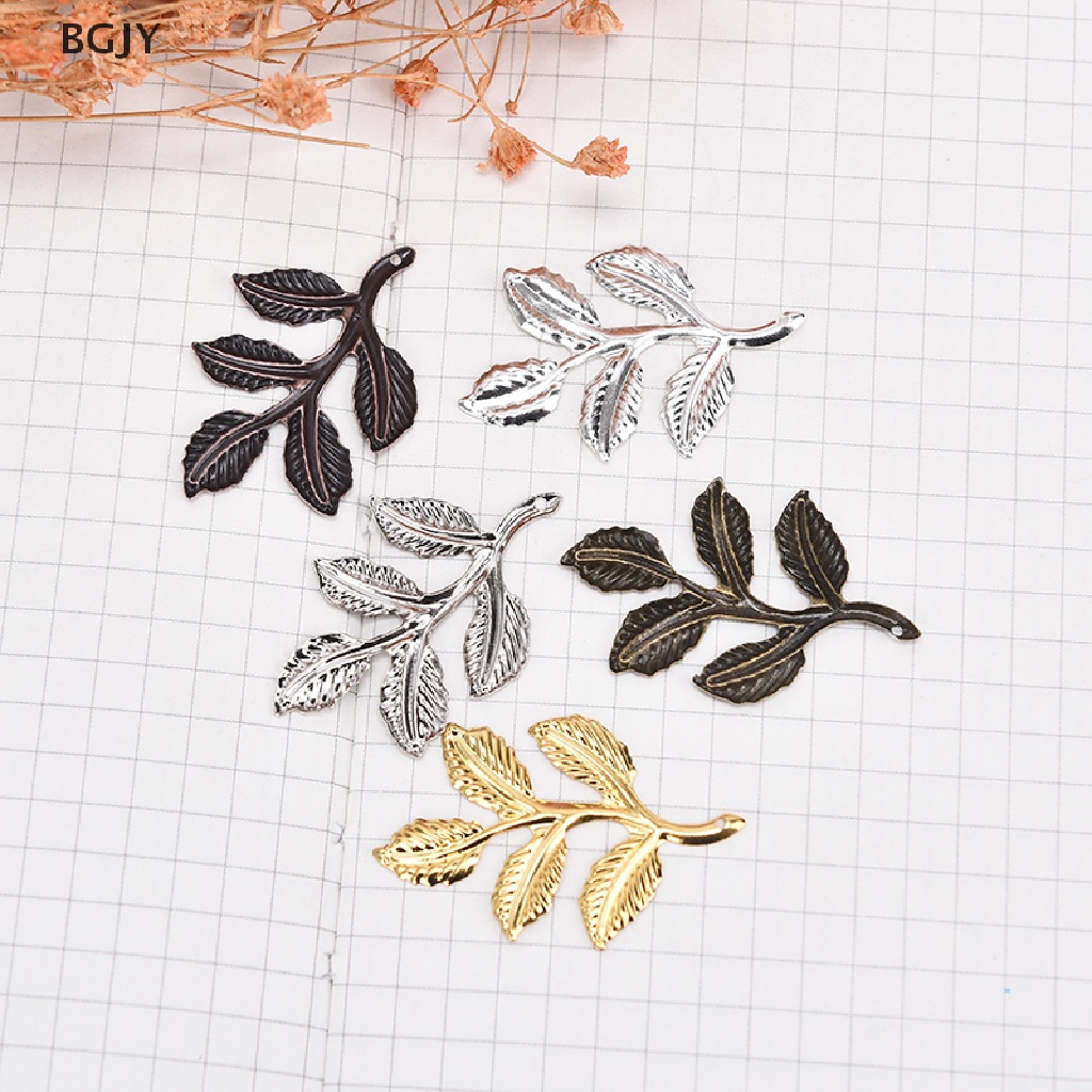 BGJY 30pcs/set Leaf Filigree Wraps Connectors Metal Charm DIY Findings Jewelry Making NEW