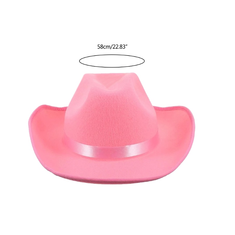 Mũ Fedora Vải Nỉ Dày Dặn Màu Trơn Nhẹ Nhàng Có Vành Che Nắng Kiểu Cao Bồi Phương Tây Cho Nam Và Nữ