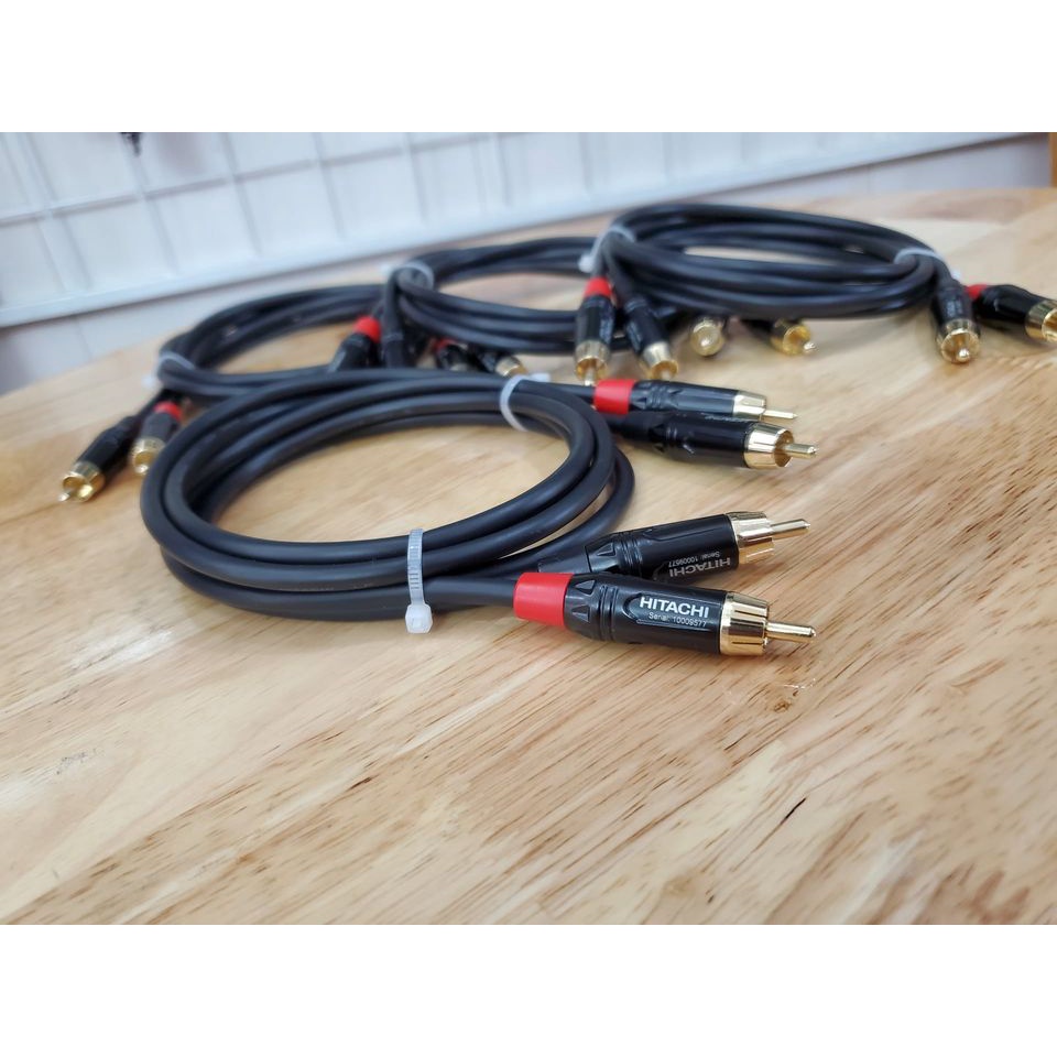 Dây AV Hitachi Nhật Xịn, Cặp Dây Tín Hiệu Âm Thanh 4 Đầu AV