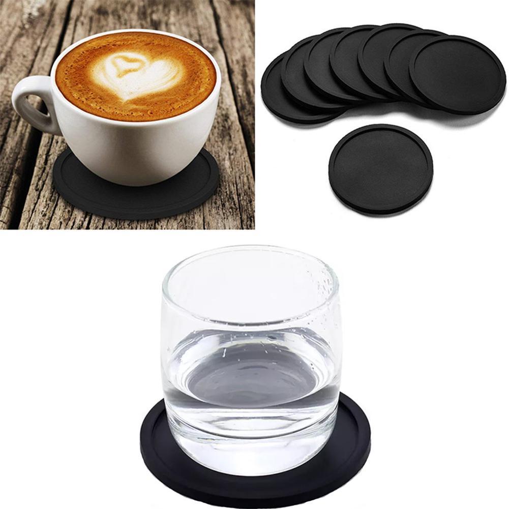 Đế Lót Ly Hình Tròn 10Cm Bằng Cao Su Pvc Dày Cách Nhiệt Chống Trượt Mềm Mại L9D3