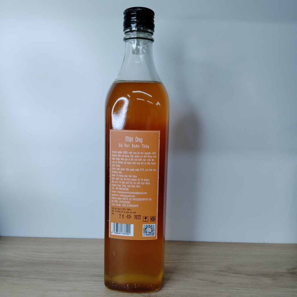Mật ong nguyên chất JOY VN mật ong rừng mật ong Sú Vẹt chai 500ml và 1200ml