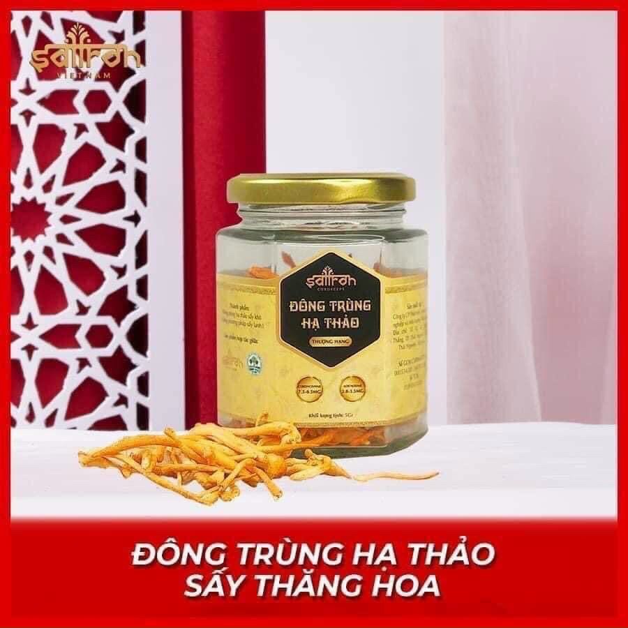 Bộ quà Tết nhụy hoa nghệ tây Saffron kèm Trà hoa và Đông trùng hạ thảo