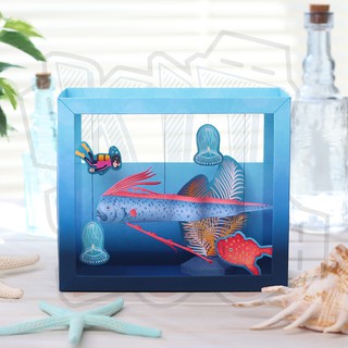 Mô hình giấy động vật Sinh vật biển sâu Oarfish