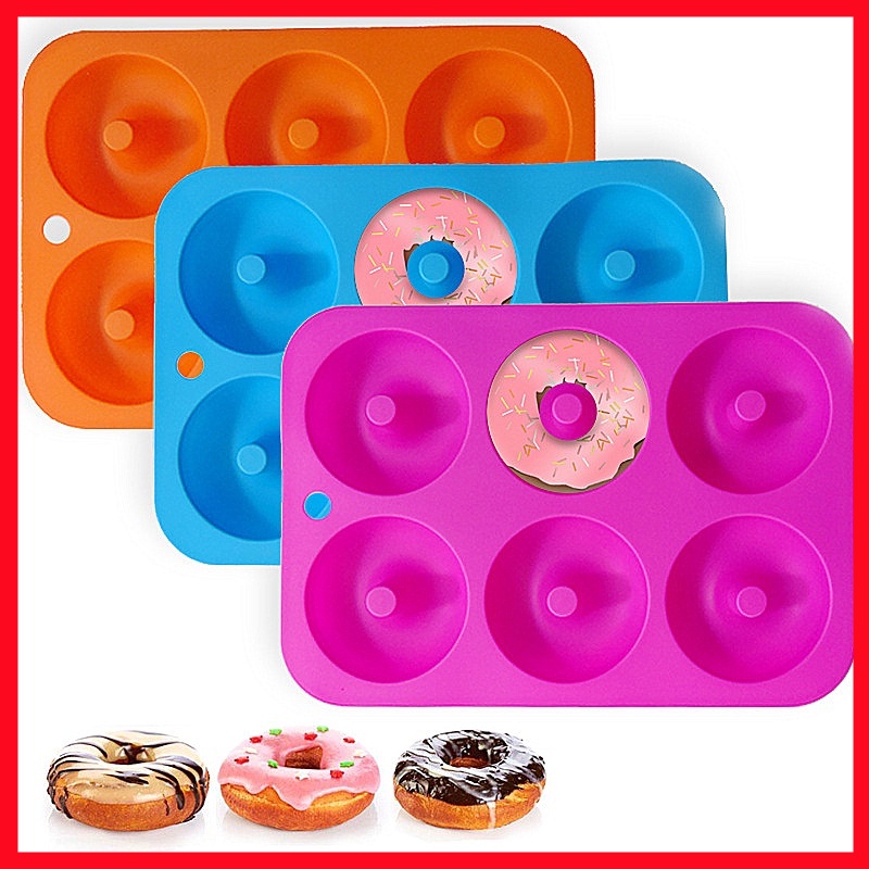 【Tại chỗ】 Khuôn bánh donut nhỏ bằng silicon Thích hợp làm bánh Chocolate Chip Cookies Donut Tự làm bánh tráng miệng Dụng cụ tráng miệng Khay đựng bánh Dụng cụ nhà bếp