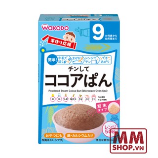Bột làm bánh Wakodo vị cacao cho bé 9 tháng tuổi