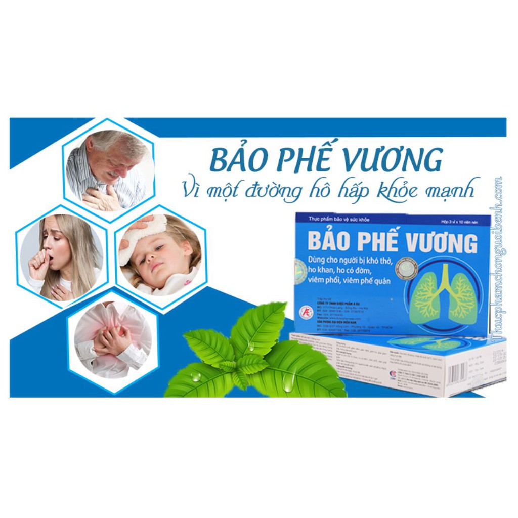 Viên uống Bảo Phế Vương - Dành Cho Người Ho Khan, Viêm Phổi, Viêm Phế Quản - Hộp 20 viên - Top1pharmacy