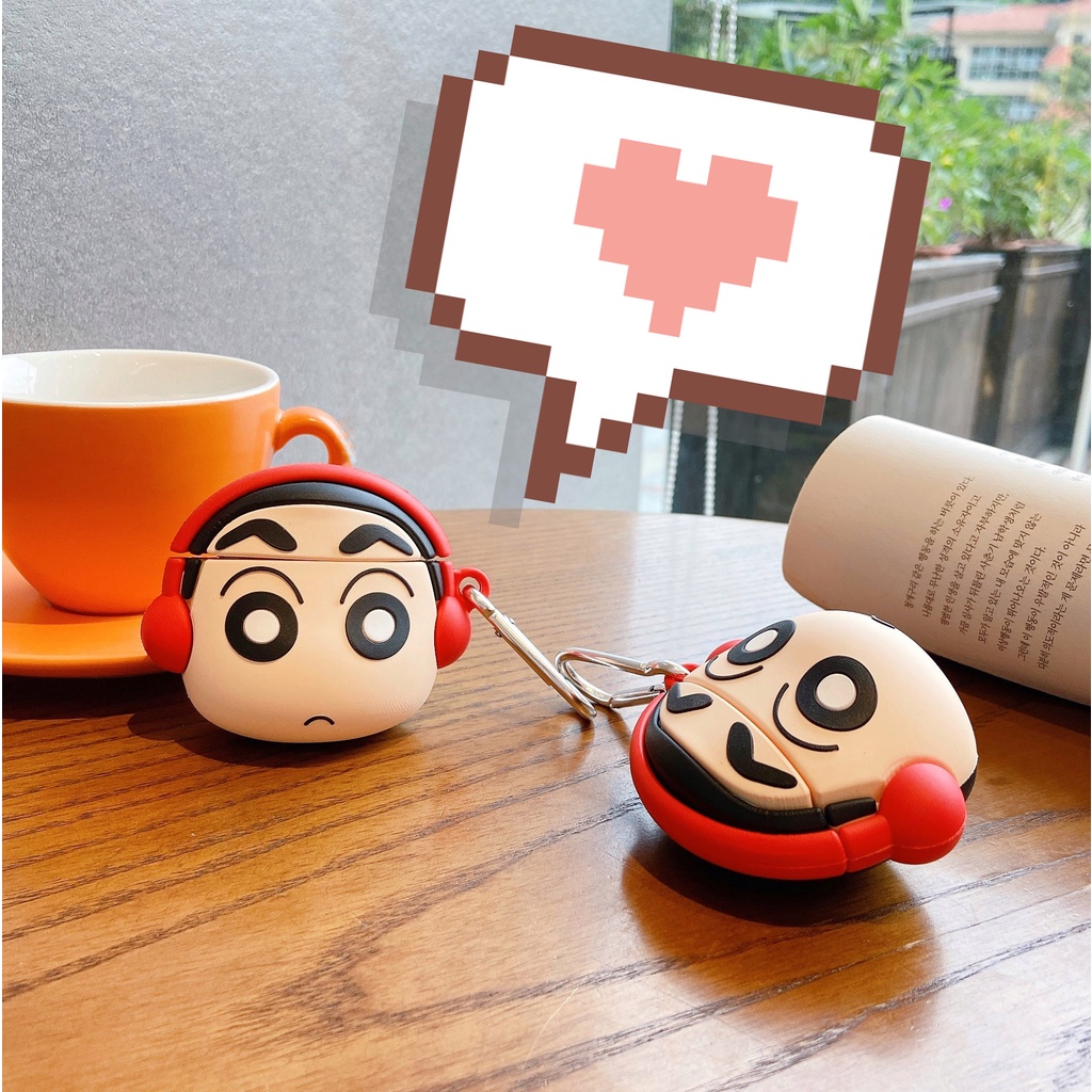 Vỏ Bảo Vệ Hộp Sạc Tai Nghe AirPods3 AirPods  2021 2021 Hình Cậu Bé Bút Chì Shin-Chan 3rd Tương Thích Với AirPods1 / 2 Ốp Điện Thoại Họa Tiết Hoạt Hình Dễ Thương