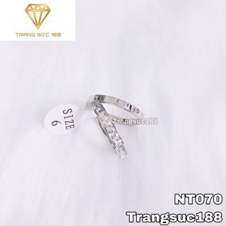 Nhẫn titan ko đEn 2 chiếc NT070