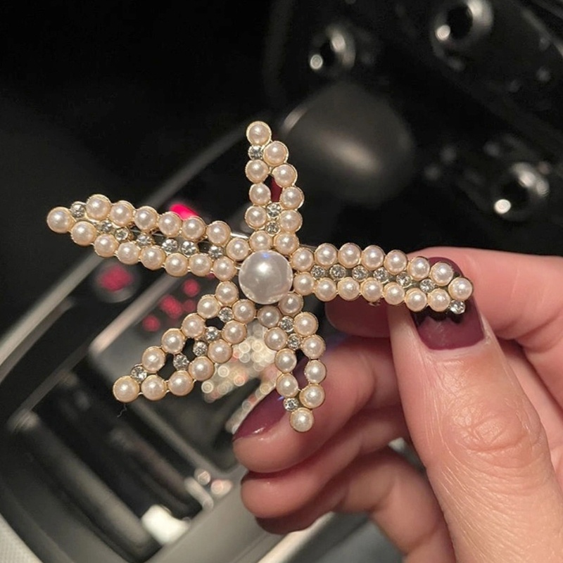 Kẹp Tóc Cá Sấu Đính Đá / Ngọc Trai Giả Thời Trang Đi Biển Cho Nữ