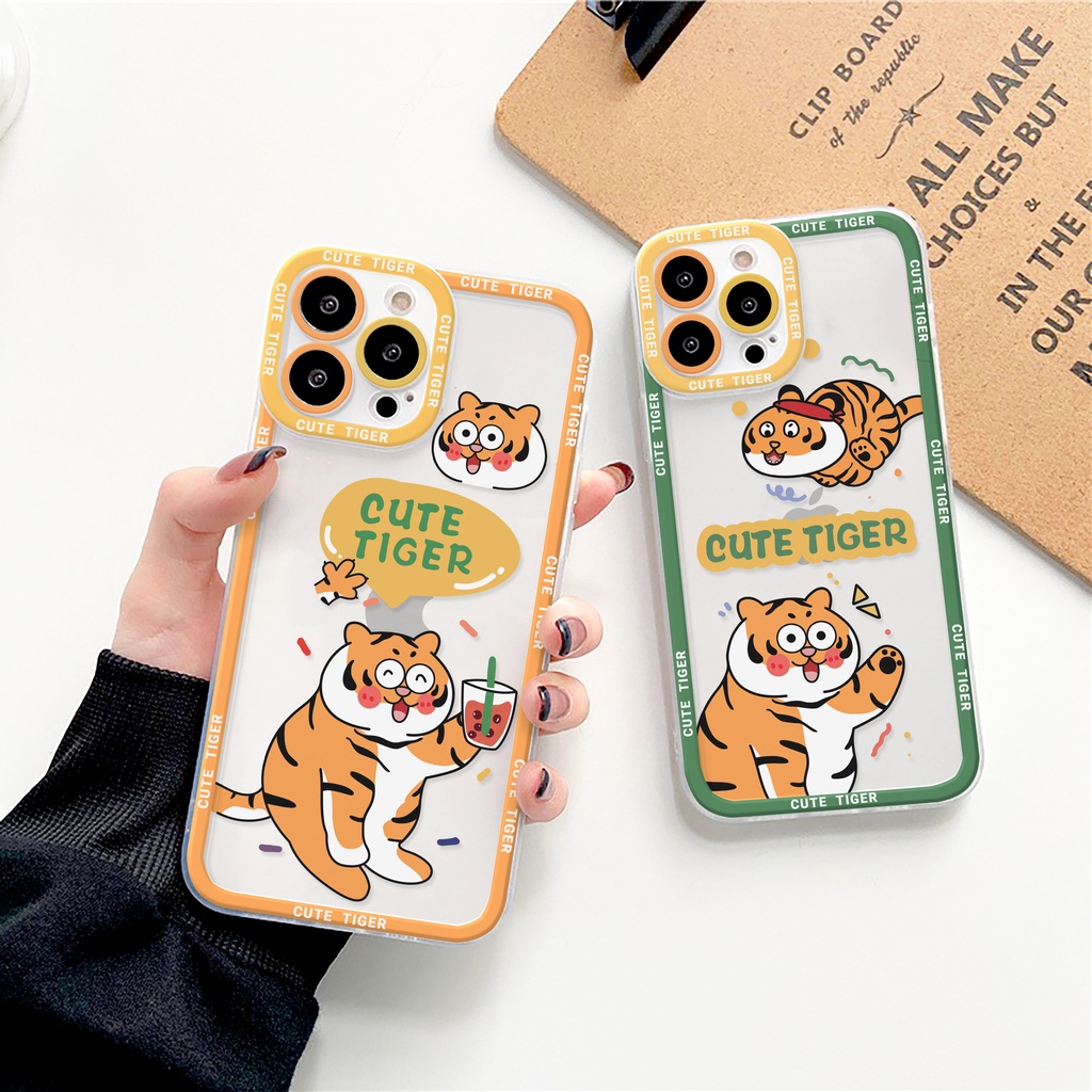 Ốp lưng iphone Cute Ti.ger cạnh vuông 6/6plus/6s/6splus/7/7plus/8/8plus/x/xr/xs/11/12/13/pro/max/plus/promax | BigBuy360 - bigbuy360.vn