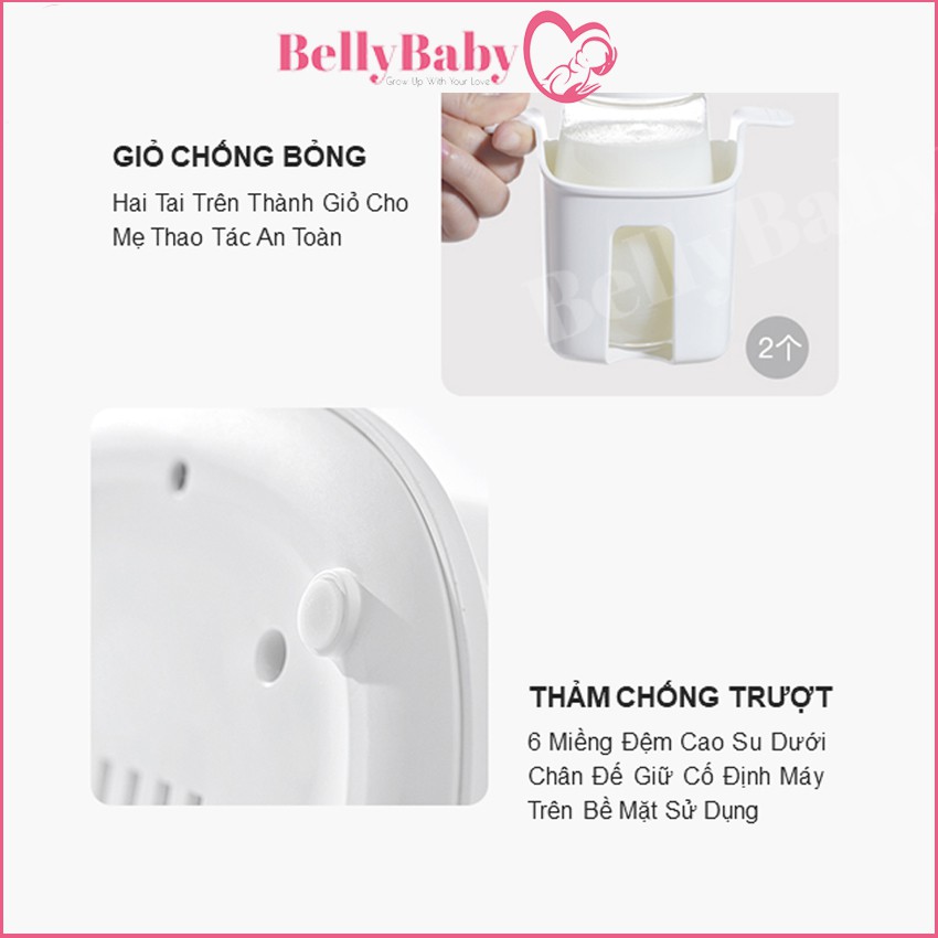 [An Toàn Không Chứa BPA] [Phiên Bản Mới Nhất] Máy Hâm Sữa Và Tiệt Trùng Điện Đôi NEVI  Beautiful