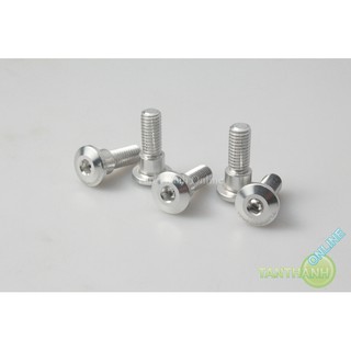 Ốc đĩa thắng nhôm 8x25 có ngấn Trusty màu bạc