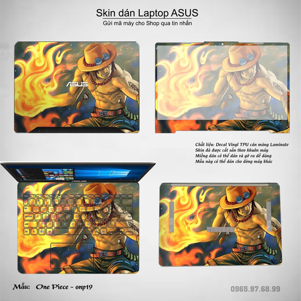Skin dán Laptop Asus in hình One Piece nhiều mẫu 21 (inbox mã máy cho Shop)