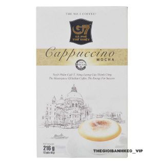 Thùng 12 hộp cafe G7 Capuchino vị Mocha & Hazanut Trung nguyên