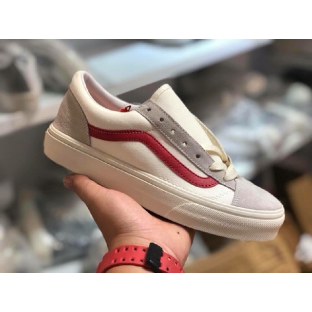 Giày Sneaker Vans Kelly Trắng Đỏ