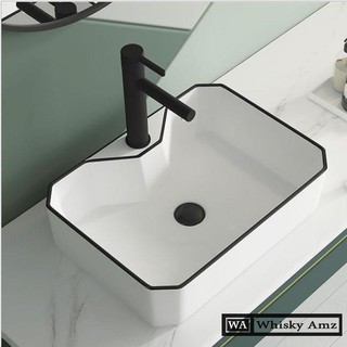 ❤️FREESHIP❤️CHẬU RỬA LAVABO BÀN ĐÁ VUÔNG VIỀN ĐEN KB 326 , HÀNG CHÍNH HÃNG, BẢO HÀNH 10 NĂM