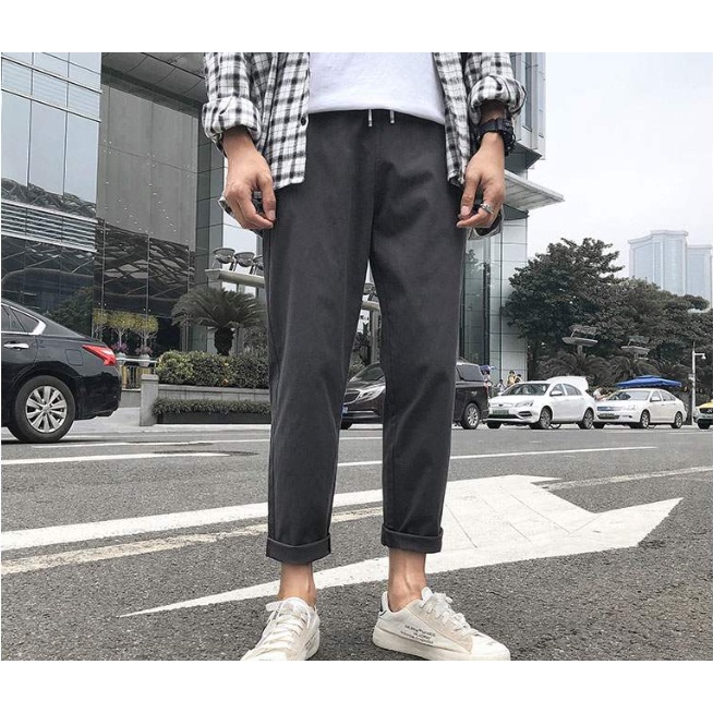 QUẦN CHINOS KAKI NAM, QUẦN BAGGY KAKI ỐNG SUÔNG LƯNG THUN, QUẦN KAKI UNISEX CỰC HOT