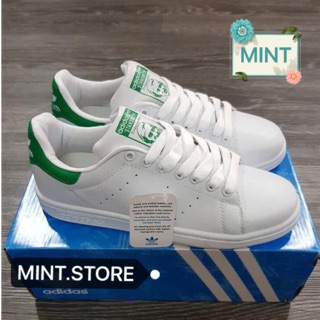 (Video cận cảnh) Giày thể thao sneaker stan smith gót xanh