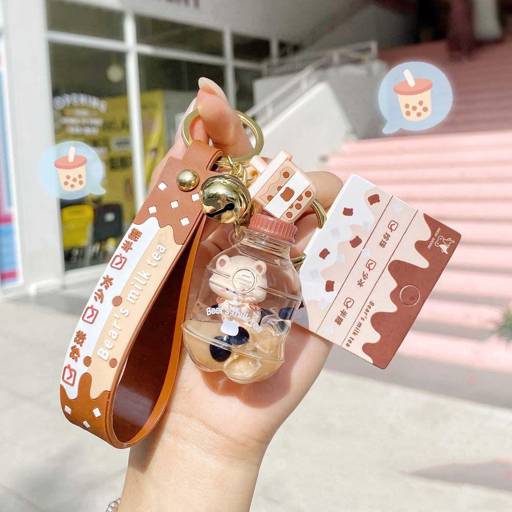 Móc Khóa Hình Ly Trà Sữa Đính Kim Sa Dễ Thương