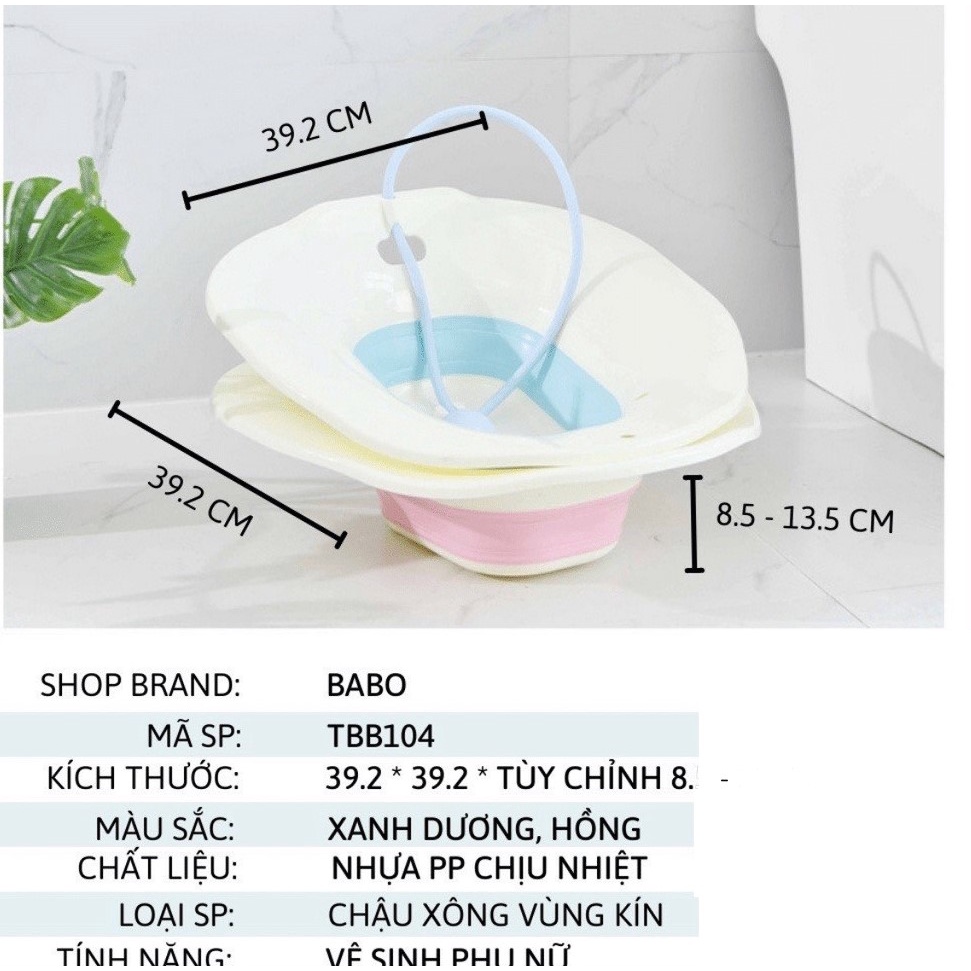 Thau, Chậu xông hơi vùng kín gấp gọn cho mẹ sau khi sinh