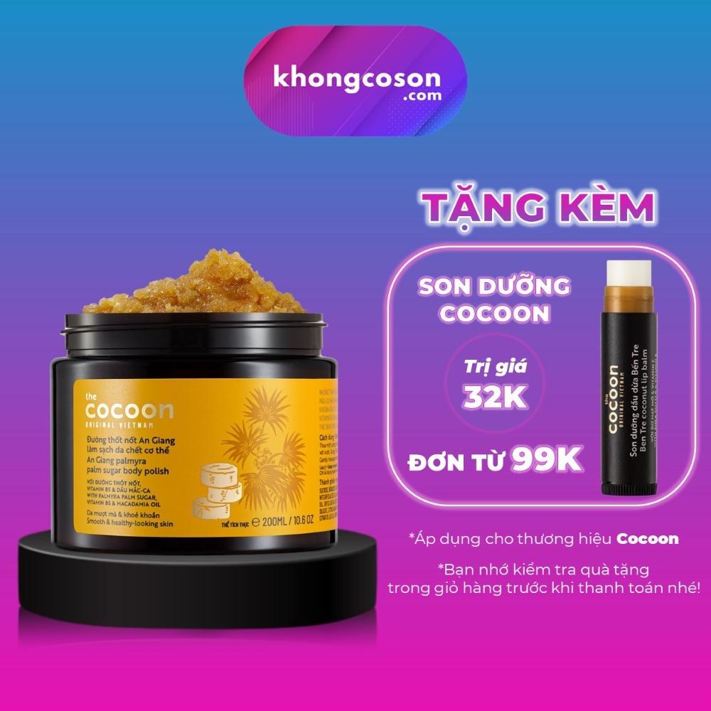 Tẩy Da Chết Cơ Thể Cocoon Đường Thốt Nốt An Giang Đều Màu Da Mềm Mịn Palmyra Palm Sugar Body Polish 200ml - Khongcoson