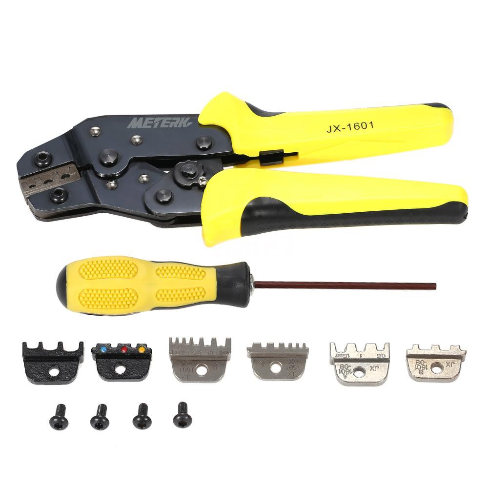 zone1 Meterk Professional 4 In 1 Wire Crimpers Engineering Ratcheting Terminal Crimping Pliers Bootlace Ferrule Crimper