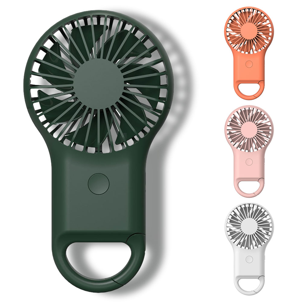 Quạt Làm Mát Mini Cầm Tay Siêu Êm Có Đèn LED Sạc Cổng USB Dùng Cho Văn Phòng / Mang Đi Du Lịch / Ngoài Trời