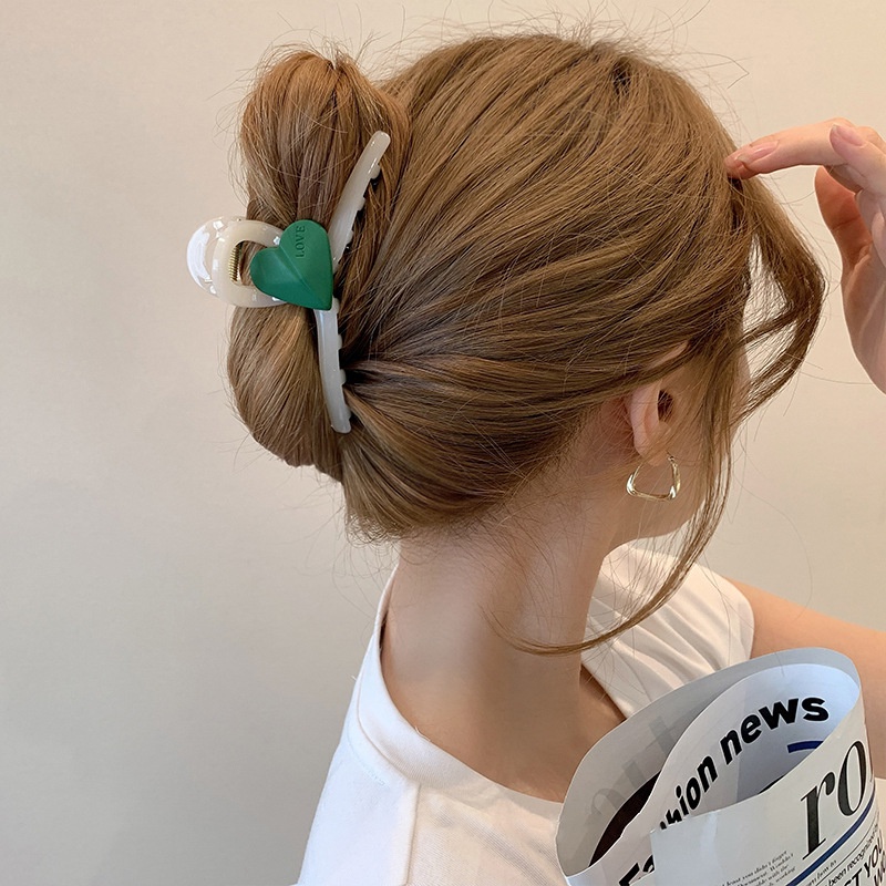 Kẹp Tóc Hình Trái Tim Đơn Giản Phong Cách Hàn Quốc Cho Nữ