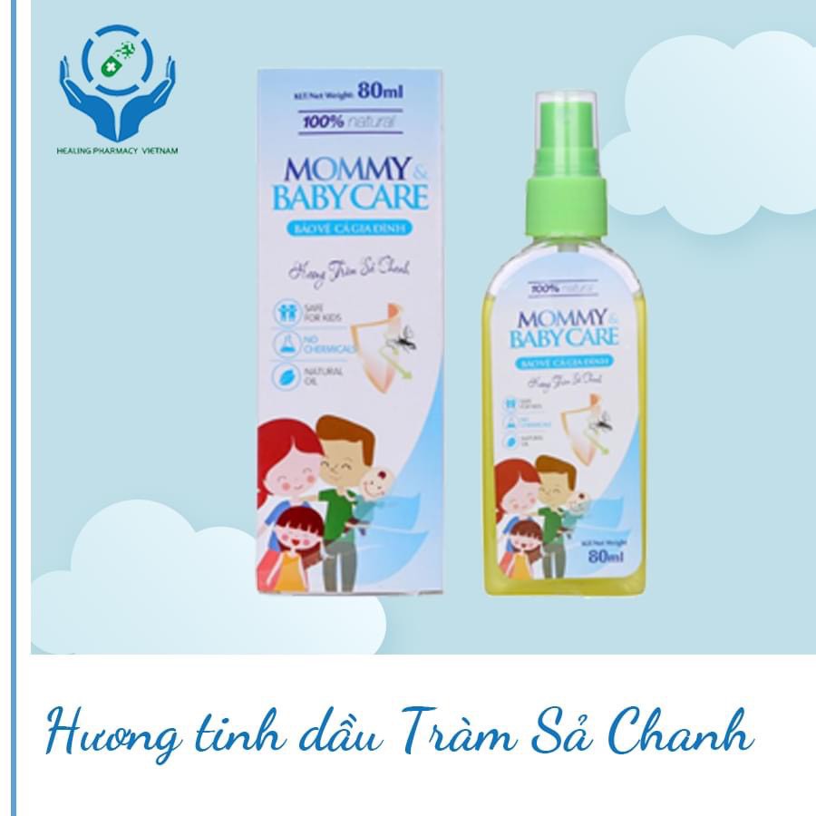 Xịt tinh dầu chống muỗi Mommy &amp; BabyCare hương tràm sả chanh bảo vệ gia đình