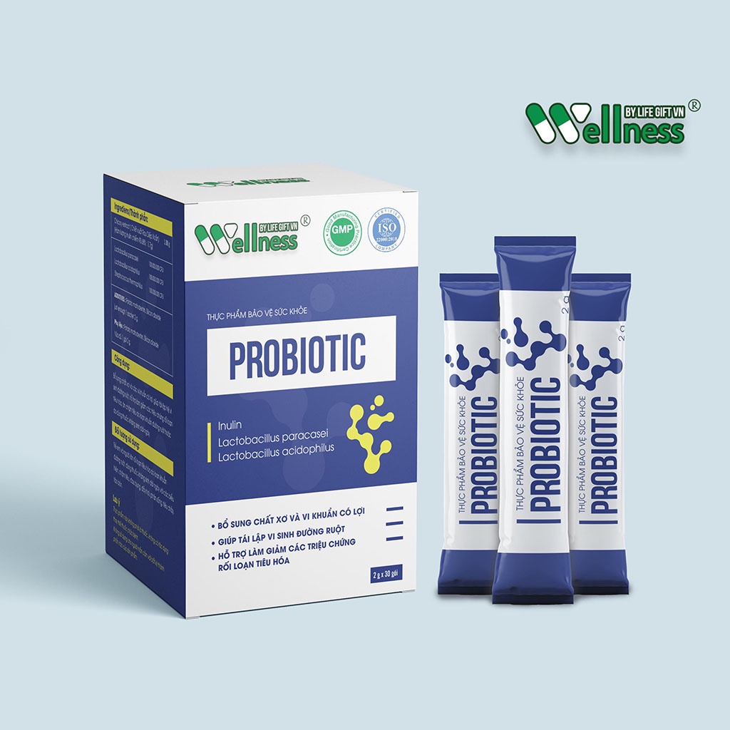 Thực phẩm Probiotic bổ sung chất xơ và lợi khuẩn hộp 30 gói - BCA72