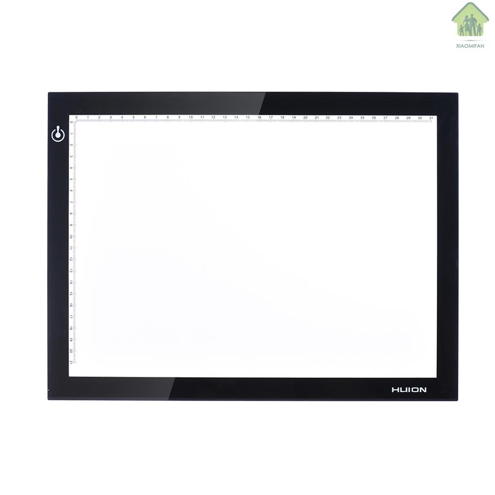 XM Huion L4S Protable Ultra-thin LED Light Pad Acrylic Panel LED Drawing Light Pad Powered by USB with Adjustable Brightness